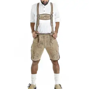 Oem Harga terbaik Bavarian Lederhosen celana pendek untuk pria lilin warna terang Lederhosen gaya baru Lederhosen