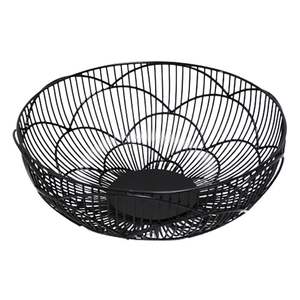 Farmhouse style decorative fruit <b>basket</b> in metal made for premium fruit display in vintage <b>kitchens</b> and country homes - Product Image 2