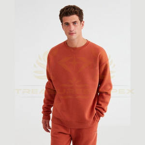 Survêtement en coton de haute qualité pour hommes avec col rond et poches plaquées Logo personnalisé Ensemble de sweat Poids lourd Prix - Product Image 2