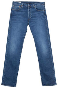 กางเกงยีนส์ขาตรงระบายอากาศมีสไตล์-น้ำหนักเบาทนทานและเหมาะสำหรับผู้ชายที่กำลังมองหาความสบายและความสง่างามแบบลำลอง - Product Image 4