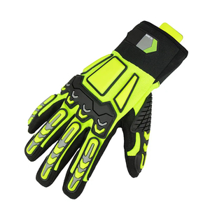 Guantes de impacto de trabajo de seguridad para mecánicos de cuero TPR resistentes al corte de campo petrolífero antideslizantes de construcción resistente de alta calidad - Product Image 4