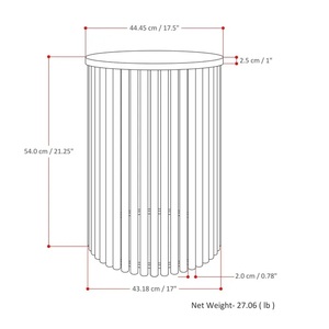 Mesa lateral moderna de madera maciza y hierro superventas, mesas de centro personalizadas de alta calidad para decoración del hogar - Product Image 5