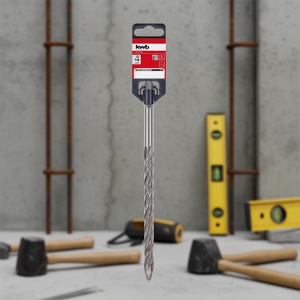 Mèche de perceuse à percussion SDS Plus compatible Kwb 14x210mm pour béton armé HB4X 260214 pour maçonnerie et béton Qualité supérieure - Product Image 3