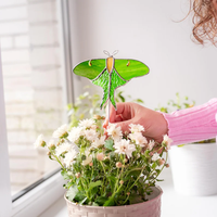 Luna Moth vitrail piquets de jardin Art déco fenêtre suspendu Suncatcher cadeau de noël pour grand-mère