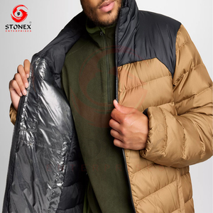 แจ็กเก็ตขนเป็ดให้ความอบอุ่นสำหรับผู้ชายเสื้อแจ็คเก็ตมีฟองโลโก้ออกแบบได้ตามต้องการ - Product Image 5