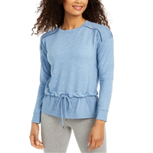 ID Ideology Top da Donna XL con Laccetti Blu Stile Bohémien Casual con Ricami e Logo in Tessuto Popeline Lavorato a Maglia per Primavera Estate Autunno - Product Image 1