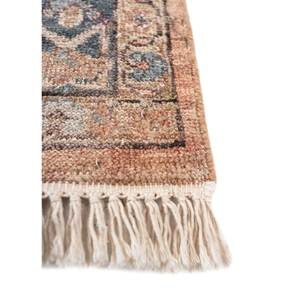 Alfombra de Lana Anudada a Mano Someplace in Time, Diseño de Medallón Rojo y Naranja, Estilo Afgano EA-1519 para Uso Doméstico - Product Image 4