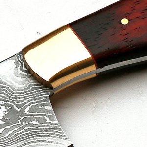 Cuchillo de Chef de acero de Damasco hecho a mano, duradero, mango de madera, apto para lavavajillas, borde afilado de alta calidad, opciones personalizadas, Pakistán - Product Image 5