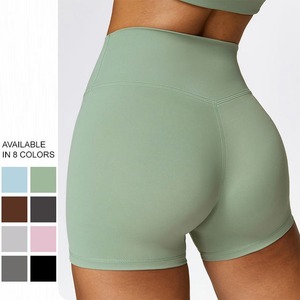 Pantalones de fitness de cintura alta para mujer, pantalones cortos de yoga con hilo deportivo para correr, fabricados por Hawk Eye Sports - Product Image 4