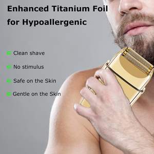 Afeitadora Eléctrica Inalámbrica Recargable para Hombre, Afeitado en Seco y Húmedo por USB, Doble Lámina, Cuchilla Doble, Resistente al Agua IPX7, Repuesto de Cuchilla - Product Image 5