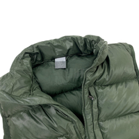 Rompi pria musim dingin isi ulang, rompi jaket Puffer kerah O gelembung bernapas dengan Logo padat pakaian luar berlapis