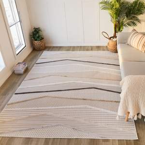 Alfombra Oriental Floral Goldenmoon de Moda, Nueva, Fabricada a Máquina, de Chenilla, Acolchada, Antideslizante, Resistente a las Manchas, Reversible y Plana - Product Image 3