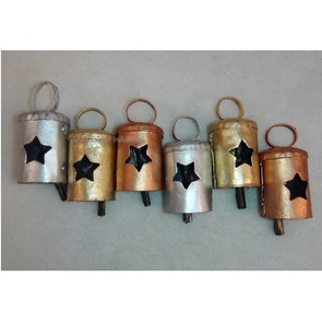 Heart Design Metal Vintage <b>Cow</b> Hanging <b>Bells</b> Cluster Handmade Antique Copper Hanging <b>Bell</b> Decorative Lucky <b>Cow</b> <b>Bells</b> - Product Image 6