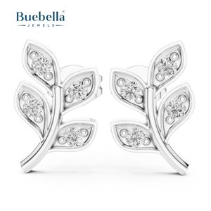 Boucles d'oreilles élégantes en diamant rond pour femmes Bijoux étincelants en argent 925 Cadeau parfait pour toutes les occasions - Product Image 5