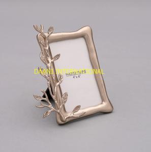 Silver Photo <b>Frame</b> with Leaf Branch Design <b>4x6</b> Inch Elegant Decorative Tabletop <b>Frame</b> for Home & Office Decor Gift Photo Holder - Product Image 1