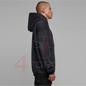 Sudadera con Capucha para Hombre, Lavado Ácido, 500GSM, Felpa de Algodón, Talla Grande, Sudadera Holgada, Fabricante de Ropa Urbana, Etiqueta Privada OEM, Personalizable - Product Image 4