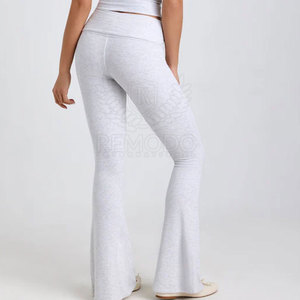 Pantalones Elegantes de Mujer, Ajustados y Acampanados, para Actividades al Aire Libre, Cintura Alta, Elástica y Ancha, Transpirables y Cómodos, de Algodón - Product Image 2