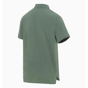 Poliéster/algodón de alta calidad personalizado para hombres para camisas Color sólido personalizado logotipo personalizado servicio OEM Casual gimnasio de punto - Product Image 2