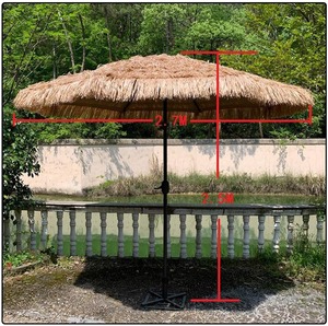 ร่มกันแดดในสวนกลางแจ้งแบบฮาวายทรงกลมทำจากต้นปาล์มชนิดหนึ่งเอียงได้45องศาสำหรับระเบียงลานบ้านชายหาดการเดินทางตั้งแคมป์ - Product Image 4