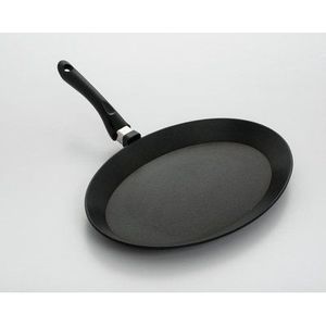 Cast Iron Crepe Pan for Dosa Tortilla Cast Iron Concave Tawa Griddle Pancake Grill Fry <b>Egg</b> Pizza Pan - Product Image 5