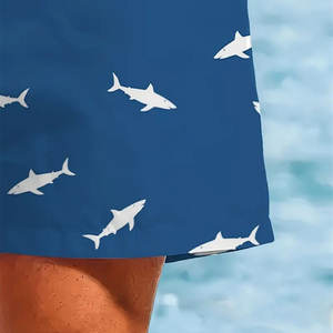 Léger et flexible nouveau Design imprimé Polyester coton séchage rapide Shorts de plage été nager hommes court disponible à bas prix - Product Image 5