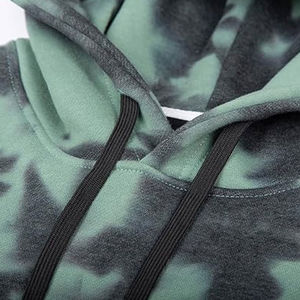 Sudadera con capucha de secado rápido para hombre, hecha a medida, con estampado tie-dye, estilo urbano, para la temporada de otoño, mezcla de algodón básico. - Product Image 4