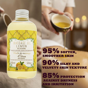 Aceite de Masaje de Limón Hecho a Mano de Primera Calidad, Hidratante y Nutritivo, Producción en la UE, Ecológico, Marca Privada, Venta al Por Mayor - Product Image 2