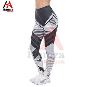 High Waist Yoga Leggings Breathable Casual Solid Customized Color Flannel 80% <b>Nylon</b> 20% Spandex 180 GSM Seamless Durable Elastic - Product Image 2