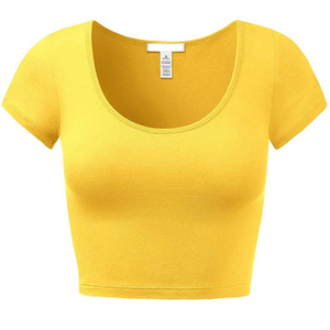 Camiseta corta de mujer de último diseño de fabricante de Pakistán, camisetas cortas transpirables de secado rápido para mujer, camiseta para mujer - Product Image 3
