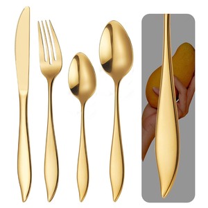 Robusto Fabricante Mayorista en India, cubiertos lisos chapados en oro, cuchara, cuchillo, tenedor, juego de cubiertos para cena y fiesta - Product Image 4