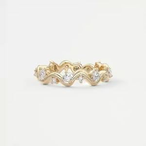 Anillo de oro amarillo de 14 quilates con corte ovalado, Diamante cultivado en laboratorio, el mejor conjunto nupcial de aniversario de boda, regalo para sus anillos finos - Product Image 1