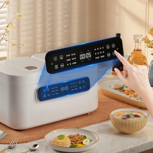 Cuisinière à <span class=keywords><strong>riz</strong></span> électrique 5 litres avec revêtement intérieur en céramique, compatible <span class=keywords><strong>micro</strong></span>-<span class=keywords><strong>ondes</strong></span>, double cuve - Product Image 2