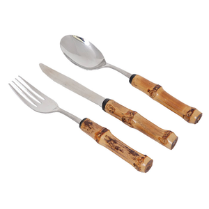 Juego de cubiertos Cuchara de acero inoxidable Logotipo personalizado y diseño Cuchara Tenedor y juego de cuchillos al por mayor Artesanía a precio de granel - Product Image 5