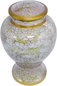 White Flower Antique Cremation Decorative Box <b>Ashes</b> <b>Keepsake</b> <b>pet</b> urn cat Burial Memorial for Human <b>Ashes</b> - Product Image 2