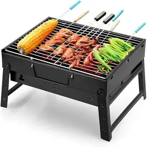 skewer kebab mini portable outdoor barbeque foldable folding grill grille bbq camping charcoal barbecue bbq grills outdoor