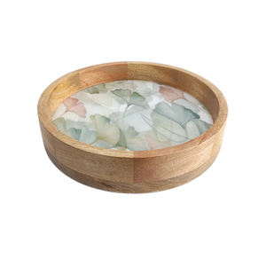 Cuenco de fruta de forma redonda de madera natural para utensilios de cocina de mesa ensaladera Hogar y hoteles cuencos para servir comida - Product Image 4