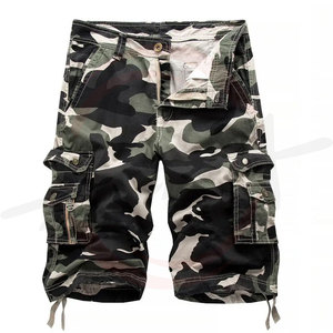 Short Cargo solide de haute qualité conçu sur mesure pour hommes taille élastique pantalon de travail tactique Camo fabriqué au Pakistan Options de marque - Product Image 1