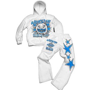 Mode d'hiver, impression sérigraphique, logo personnalisé, 100% coton, séchage rapide, unisexe, survêtement 2 pièces, streetwear de haute qualité - Product Image 5