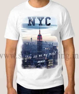 Vente en gros Inde T-shirt 100% coton à col rond et manches courtes avec design tendance streetwear personnalisé avec impression graphique T-shirts - Product Image 4