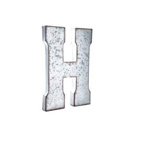 ตัวอักษรตกแต่งผนังโลหะชุบสังกะสีตัวอักษร F ขนาดใหญ่สินค้าอินเดียแบบแขวนผนังทำด้วยมือ - Product Image 3