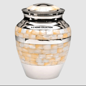 Silver Color Export Quality Adult Cremation Urns <b>for</b> Human <b>Ashes</b> Adult Funeral Supplies Brass Jars - Product Image 2