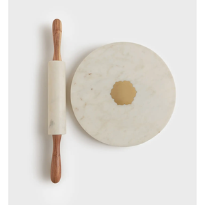 Ensemble de rouleaux à pâtisserie Chakla Belan robustes, outils de cuisson de qualité supérieure, rouleaux à pâtisserie en marbre, bois et métal, planches à pâtisserie, manipulation de la pâte sans couture, haute qualité - Product Image 1