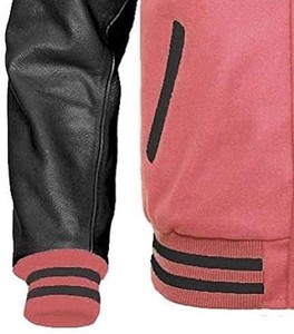 Fabricant sur mesure de vestes universitaires pour hommes, corps en laine, manches en cuir et broderie en chenille. - Product Image 2