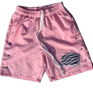 2025 Custom Summer Beach <b>Shorts</b> for Men 100% Cotton OEM Wholesale Vivid Swimwear Plain <b>Sports</b> Sweat <b>Shorts</b> <b>with</b> Solid Print - Product Image 2