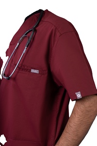 Ensemble de blouses médicales Performance, uniforme d'infirmière extensible, haut à col en V, pantalon cargo, tenue professionnelle antimicrobienne - Product Image 2