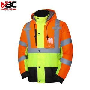 Logo personnalisé OEM Veste de sécurité d'hiver Vêtements de travail haute visibilité avec matériau réfléchissant imperméable Polyester coton jaune - Product Image 2