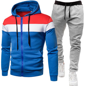 Ensemble de 2 pièces pour homme : sweat à capuche zippé et pantalon de sport, style streetwear d'hiver, décontracté, jogging, vêtements de sport d'extérieur, sweats à capuche 100% coton, style streetwear - Product Image 2