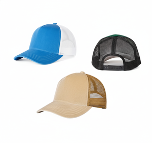 Wholesale Blank <b>Trucker</b> Caps - Soft Velvet Feel Front, Breathable Mesh Back - Unisex Adjustable Baseball <b>Hat</b> - Product Image 3