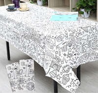Nappe à colorier géante DIY Posters Activité Affiche en papier coloré Couverture de table Arts et artisanat