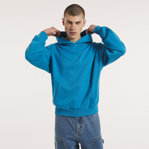 Sweat à capuche court et ample personnalisé avec motif graphique, 100 % coton, teint uni, épais, pour homme, broderie, prix de gros - Product Image 1